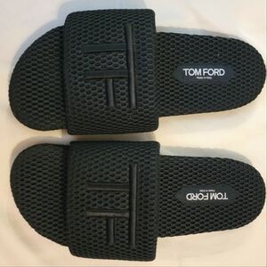 NWOT Tom Ford Harrison logo-embroidered mesh slides